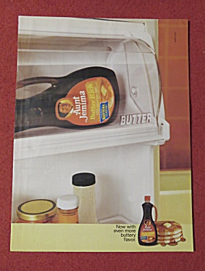 2003 Aunt Jemima Syrup In Refrigerator Butter Section
