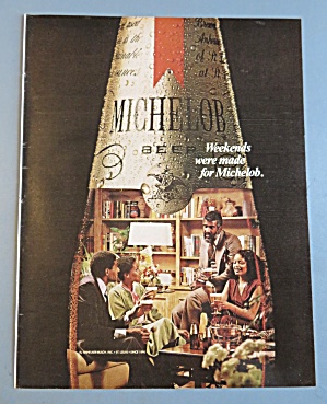 1978 Michelob Beer With Two Couples Talking