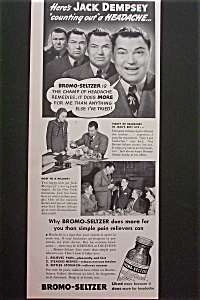 1940 Bromo Seltzer With Boxer Jack Dempsey