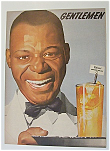 1941 Calvert Whiskey With Waiter Holding A Tray
