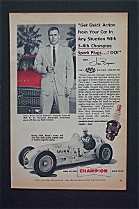 1955 Champion Spark Plugs W Racing Champion Jim Bryan