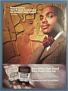 Vintage Ad:1995 Right Guard Deodorant W/charles Barkley