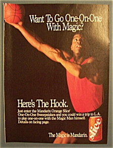 Vintage Ad: 1990 Orange Slice With Magic Johnson