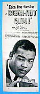 1953 Beech Nut Gum Ad With Boxer Joe Louis