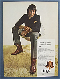 1970 Dingo Boots With Joe Namath
