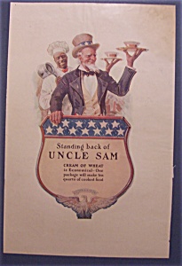 1918 Cream Of Wheat Cereal Ad With Uncle Sam