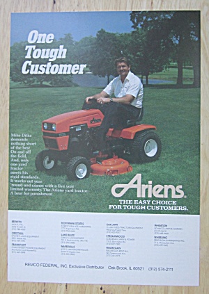 1988 Ariens Riding Lawn Mower W/ Football's Mike Ditka