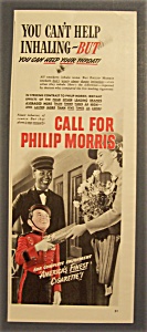 Vintage Ad: 1942 Philip Morris Cigarettes With Bellboy