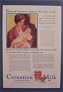 1931 Carnation Milk With Mother Holding Baby
