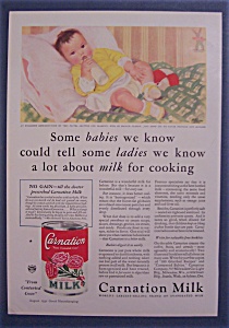 1932 Carnation Milk With Baby By Helen Blackburn Carter