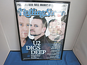 Rolling Stones U2 Digs Deep Framed Magazine Cover