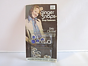 Vintage Scovill Ginger Snaps Snap Fasteners Dritz Clinton Blue