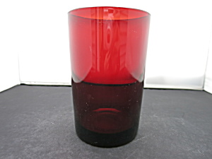 Ruby Glass Water Tumbler 5 Inch Marked 71