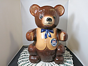 Vintage Kraft Marshmallow Teddy Bear Cookie Jar 1982 Regal China