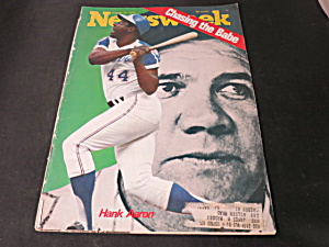 Newsweek Magazine August 13 1973 Hank Aaron Chasing The Babe