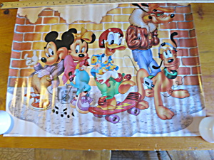 Vintage Walt Disney Co. Poster 1987 Minnnie Mickey Donald Duck