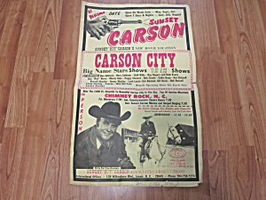 Sunset Carson Carson City 1970s Poster Western