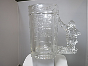 Coca Cola Glass Santa Mug 1997 20 Fluid Ounces