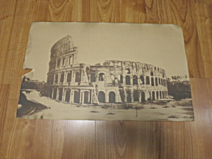 The Colosseum Rome Italy Antique Print 15 7/8 X 9 7/8 Inches
