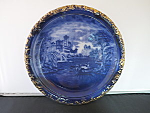 J. Kent Flow Blue Scenic Plate Porcelain 10 1/4 Inch