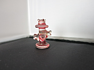 Blown Glass Miniature Fire Hydrant Figurine