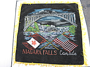 Niagara Falls Canada Pillow Cover With Usa Flag