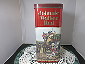 Vintage Johnnie Walker Red Tin 1983 Holiday Collectible Tin