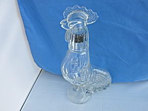 Rooster Figural Bottle Decanter Shot Glass Head