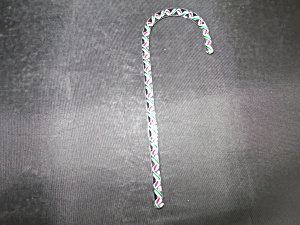 Cased Glass Candy Cane By Mary Angus Readsboro Vt