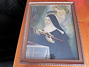 Saint Rite Of Cascia Patroness Of Abused Wives Litho