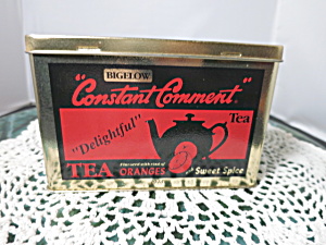 Vintage Bigelow Constant Comment Tea Tin 50 Years 1945 To 1995