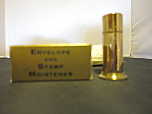 Art Deco Envelope Stamp Moistener Gold Plated In Original Box