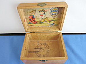 Victorian Clarks Spool Cotton Maple Wooden Box 1880s