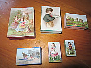 Victorian Lithograph Nesting Boxes Jewelry Doll Set 6