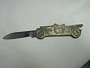 Vintage Touring Car Brass Handle Pocket Knife Folding Knife