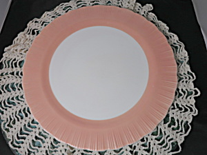Macbeth Evans Cremax 12 Inch Pink White Milk Glass Cake Plate