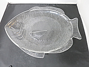Glass Fish Platter Oven Proof Usa 15 1/4 Inches