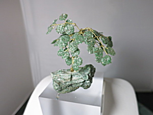 Vintage Jade Bonsai Tree Figurine 3 Inches