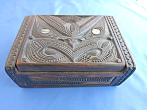 Vintage Maori Hand Carved Box Maori Tribal Group