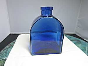 Cobalt Blue Glass Flask Bottle