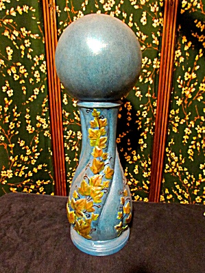 Ceramic Garden Ball And Pedestal Circa 1970s