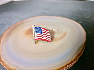 American Flag Waving Usa Patriotic Enamel Pin Button Lapel