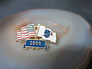 Us Flag And National Law Enforcement Officers Memorial Enamel Pin