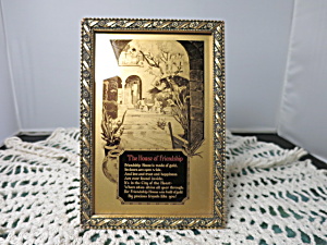 The House Of Friendship Poem Tallimit Art Picture In Giltwood Art