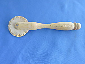 Vintage Pie Crimper Pastry Cutting Wheel Marked France