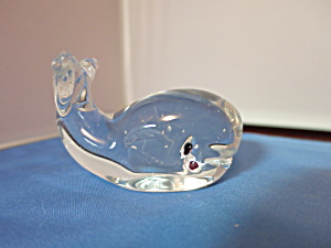 Murano Art Glass Whale Paperweight