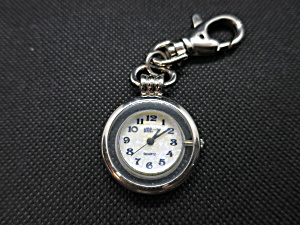 Why Me Quartz Pocket Watch Bag Charm Key Ring