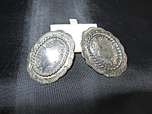Vintage Mexican Tribal Ethnic Earrings Signed