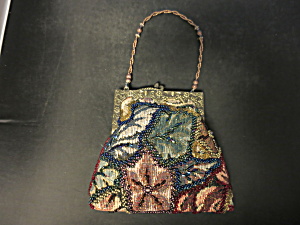 Jessica Mcclintock Beaded Tapestry Purse Handbag