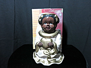 Black American Angel With Heart Cookie Jar Jay Imports